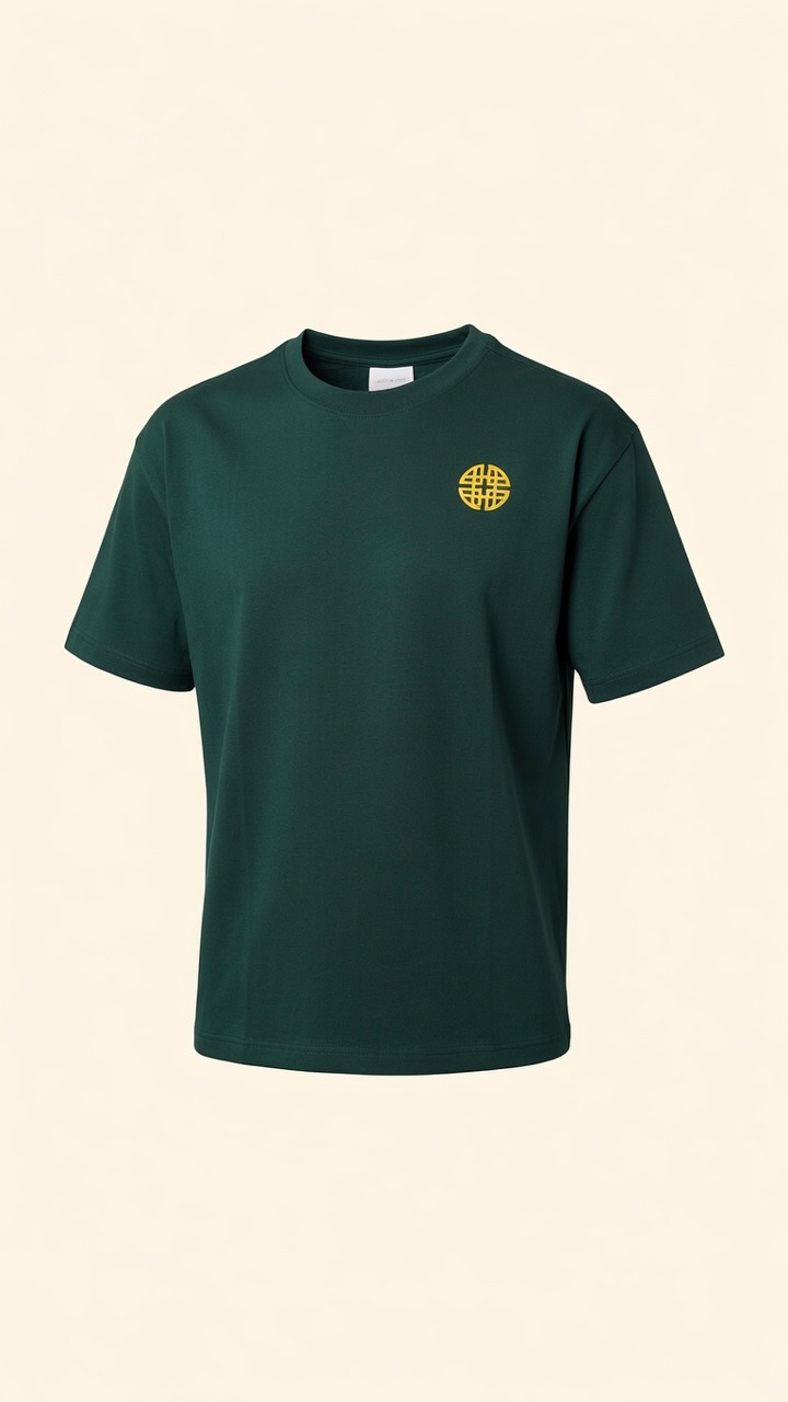 Banana Pixel Tee – Pine Green